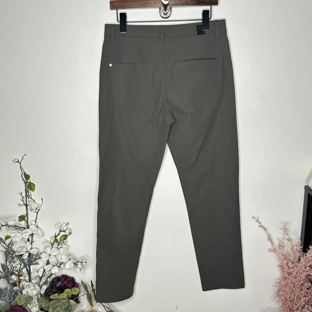 VUORI Meta Pant Athletic Slim Fit Dark Oregano Green Sz 30 x 30 $138 {T34}